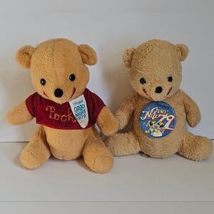 Winnie The Pooh 12" Rare Vintage Plush Dolls "Grad Night" 1979 Walt Disney Prod.
